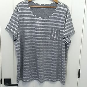 Penningtons Short Sleeve 1 Pocket Tee - Size 2X